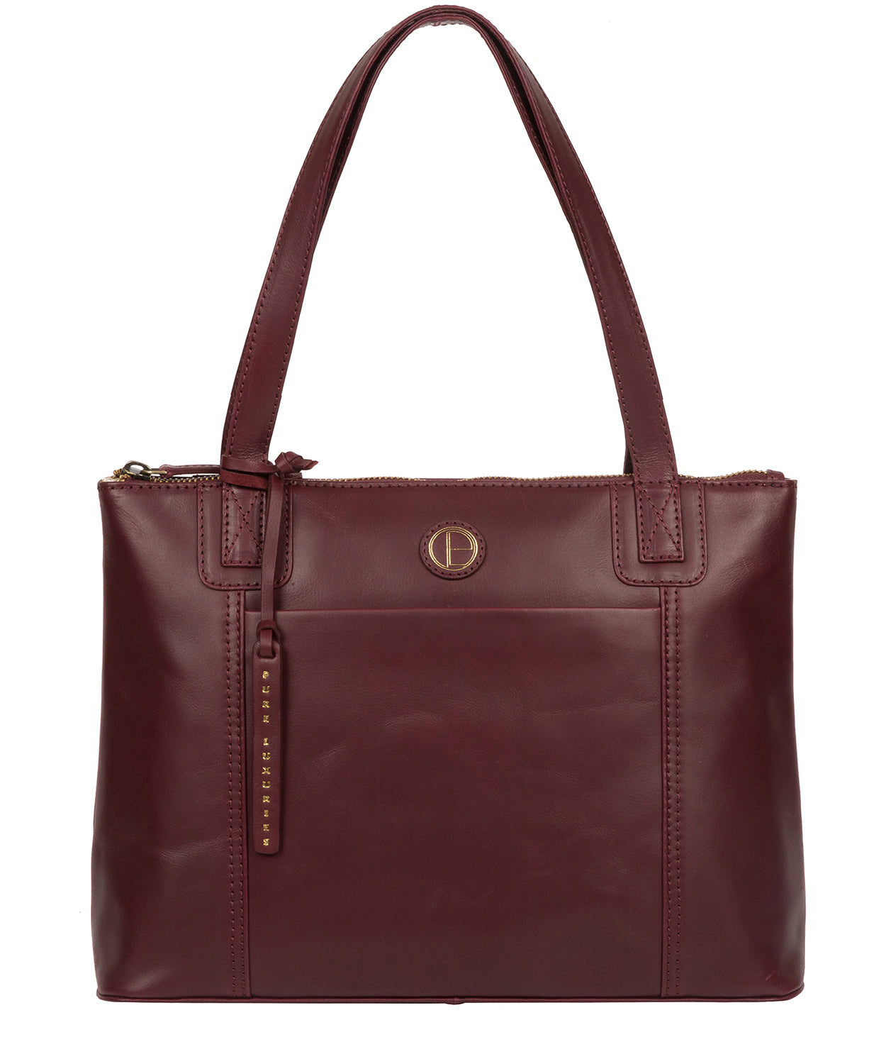 'Newark' Burgundy Leather Handbag image 1