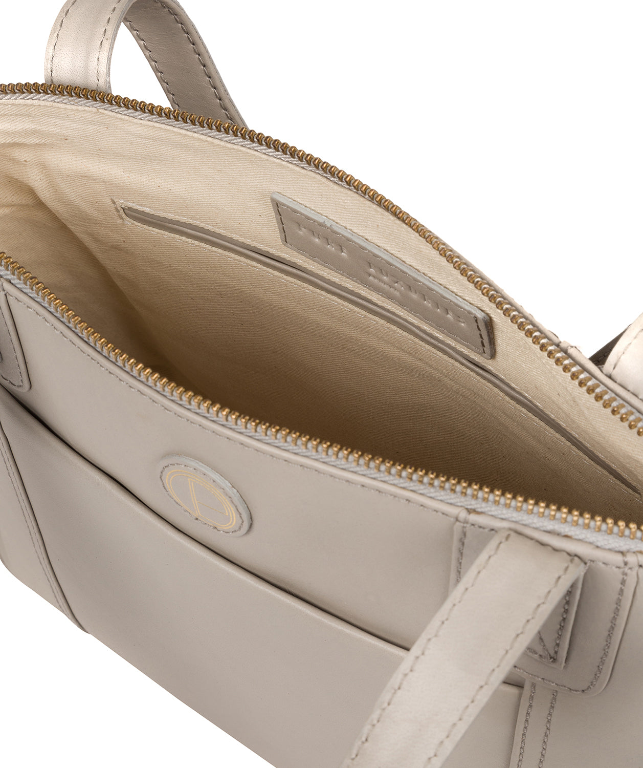 'Newark' Dove Grey Leather Handbag