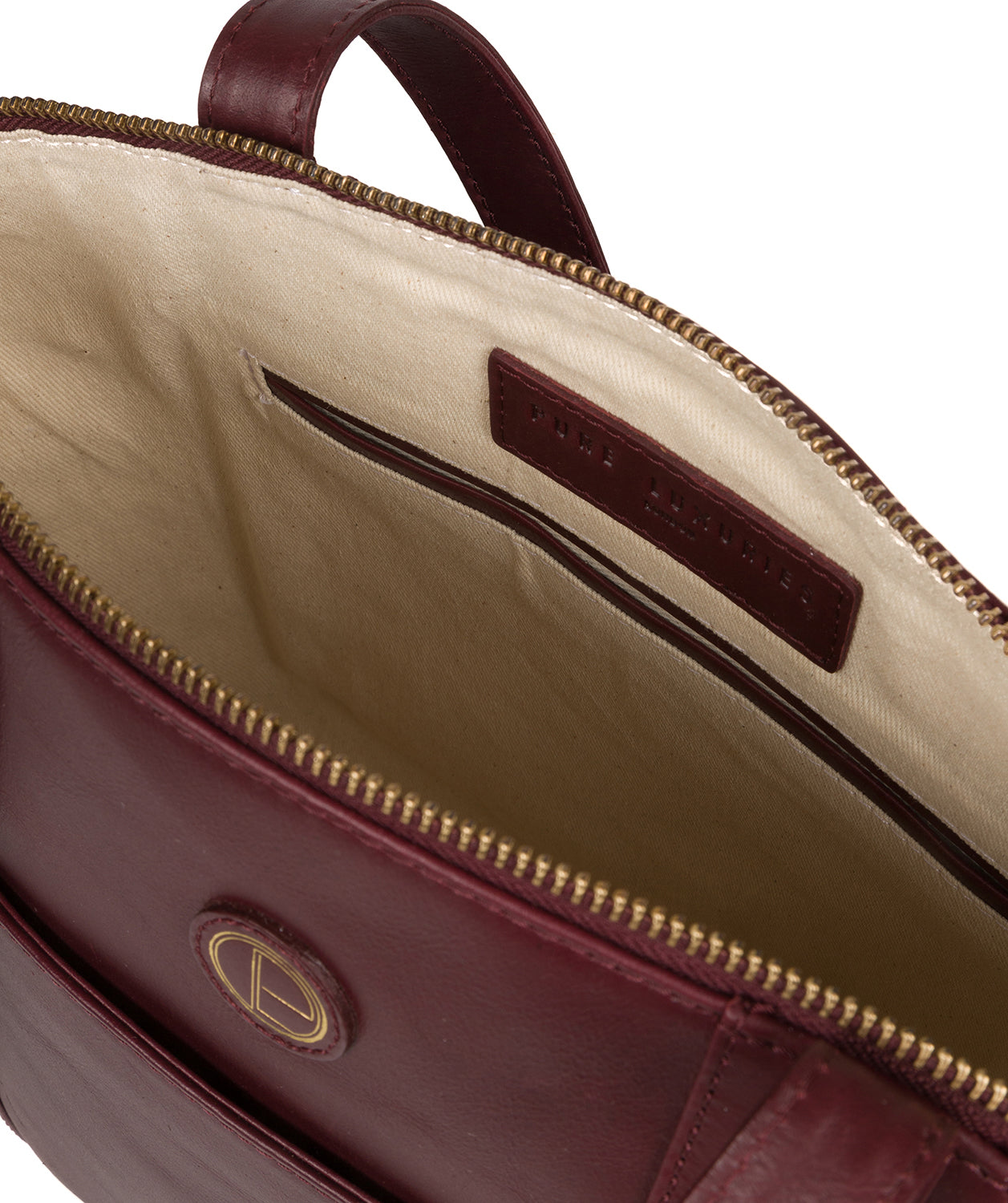 'Jura' Burgundy Leather Handbag image 4