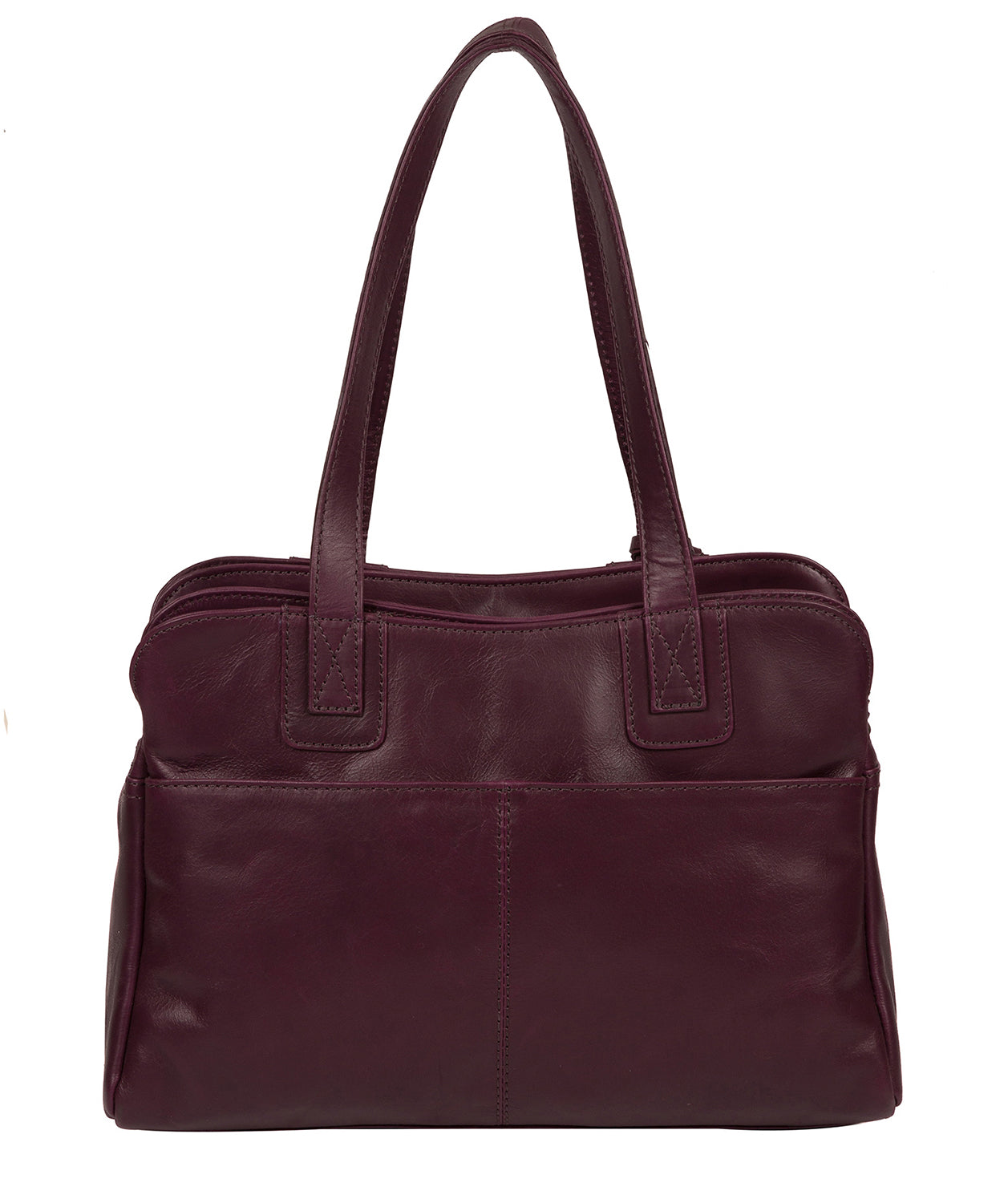 'Beacon' Blackberry Leather Handbag Pure Luxuries London