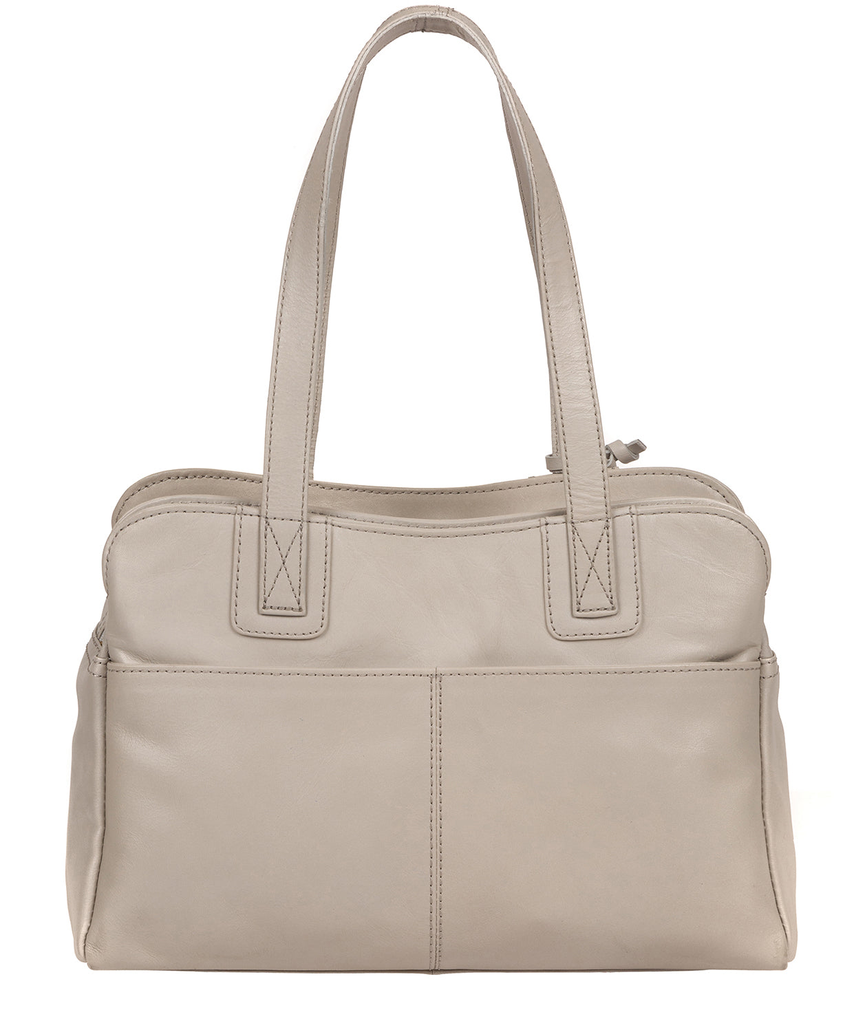 'Beacon' Dove Grey Leather Handbag image 3