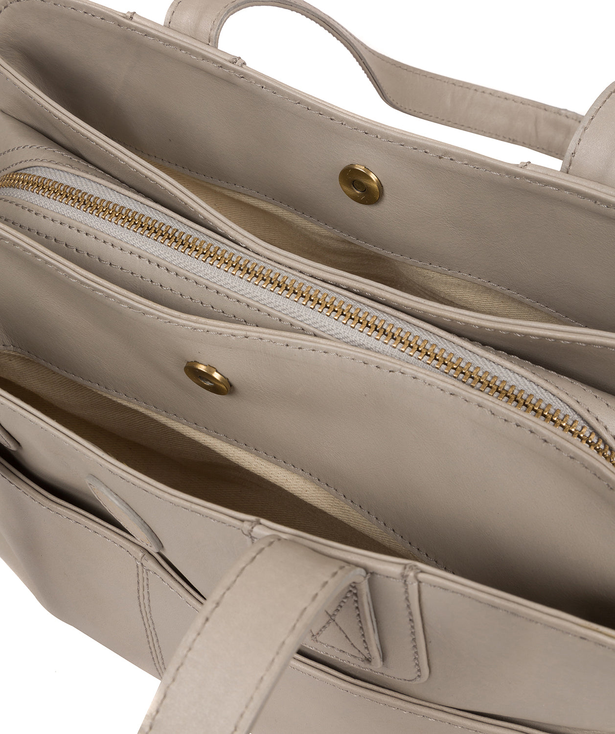 'Beacon' Dove Grey Leather Handbag image 5