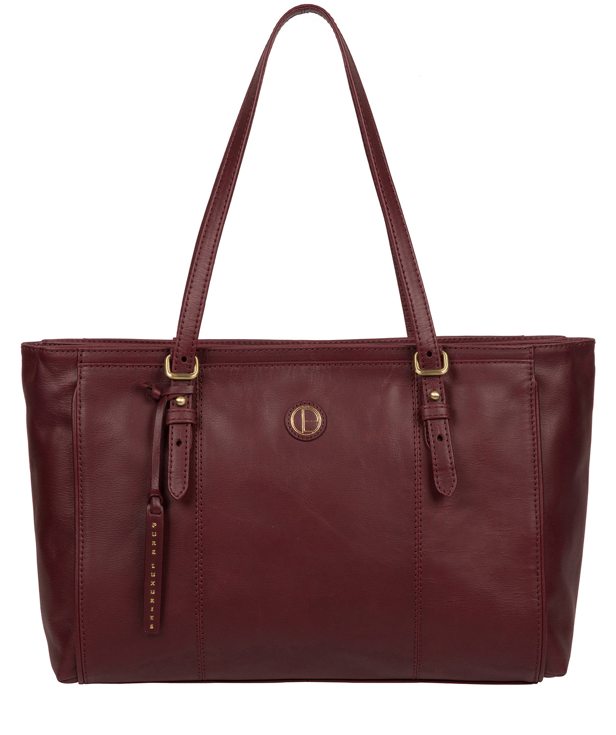 'Wollerton' Burgundy Leather Tote Bag