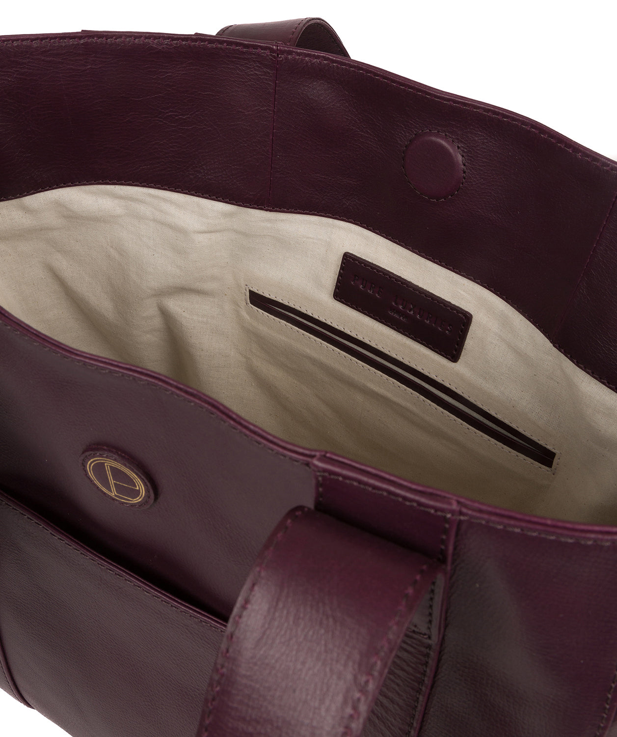 'Cranbrook' Blackberry Leather Tote Bag image 4