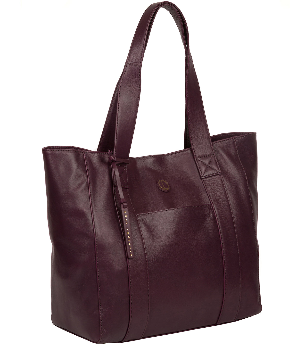 'Cranbrook' Blackberry Leather Tote Bag image 5