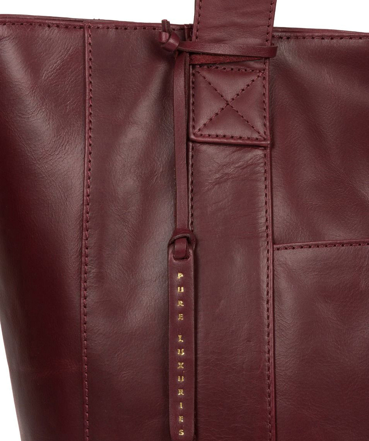 'Cranbrook' Burgundy Leather Tote Bag image 6