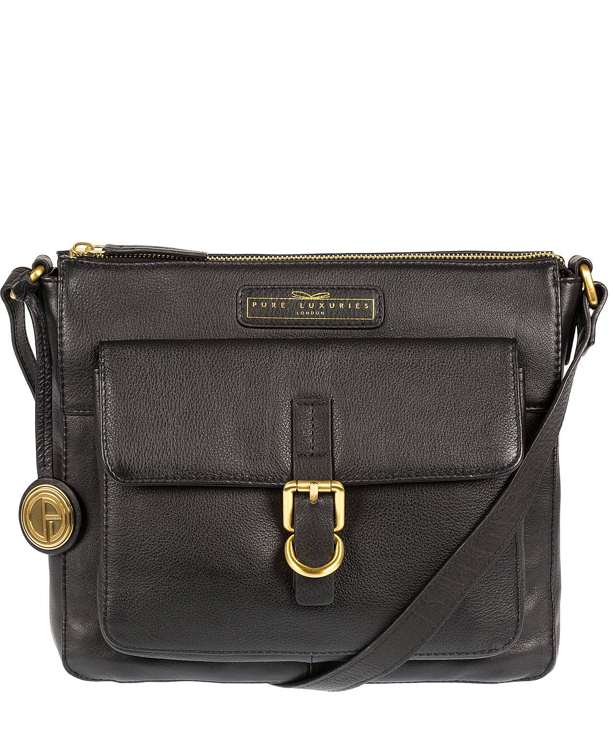 'Finola' Black Leather Bag