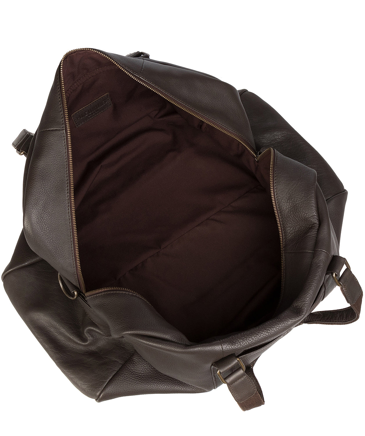 'Drake' Brown Leather Holdall