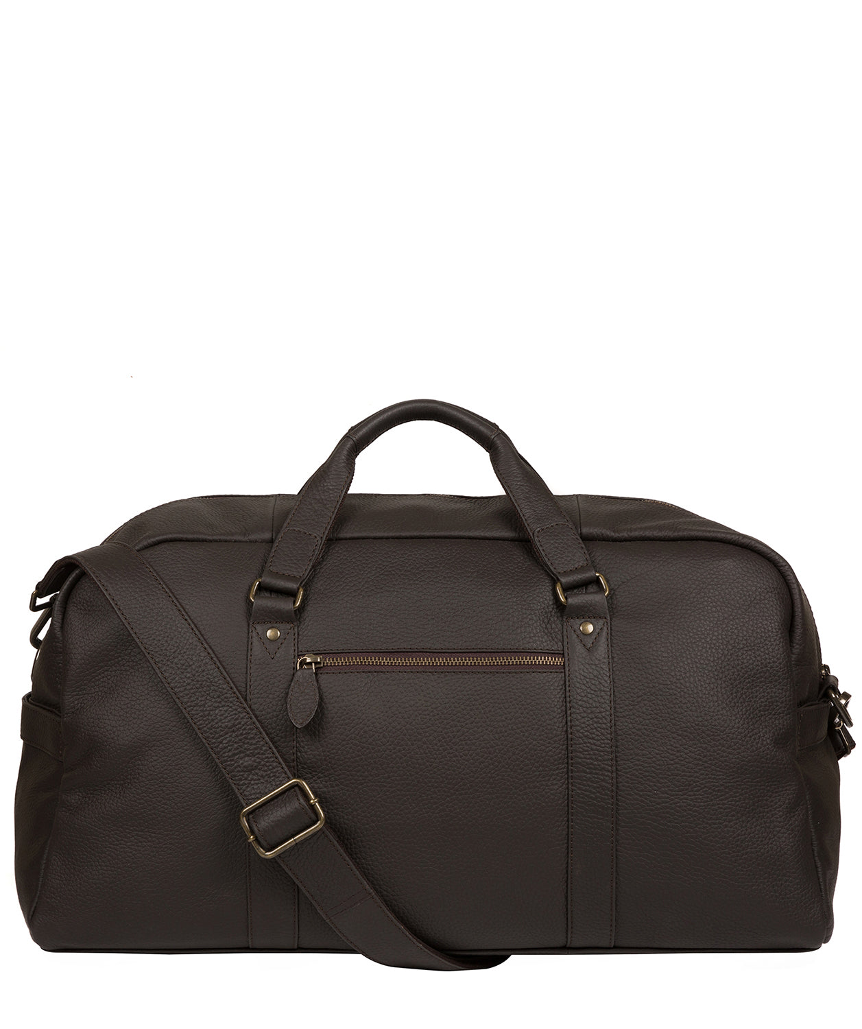 'Drake' Brown Leather Holdall