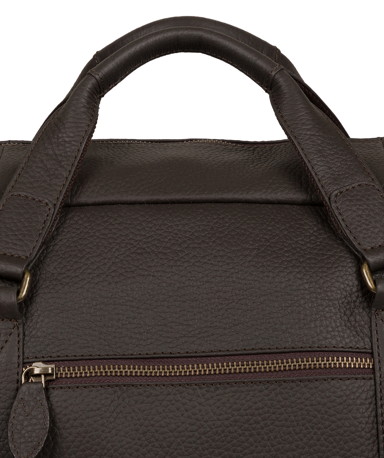 'Drake' Brown Leather Holdall