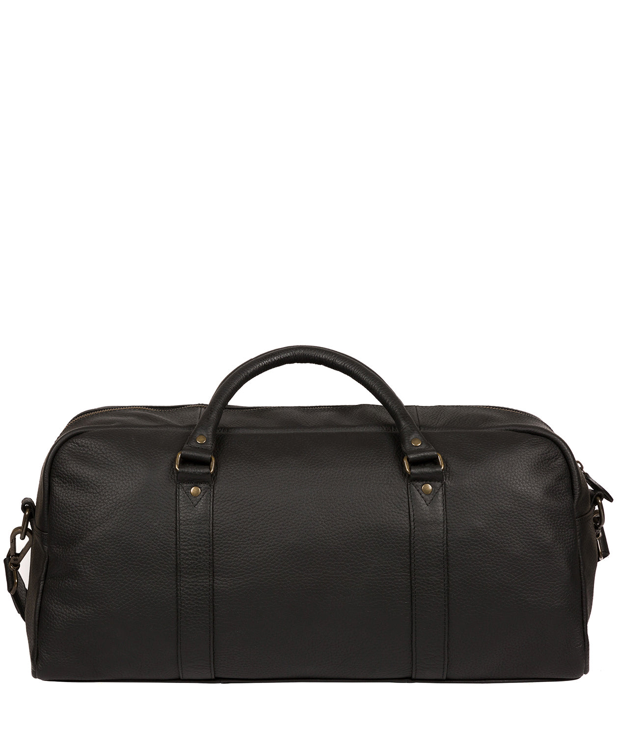 'Shackleton' Black Leather Holdall