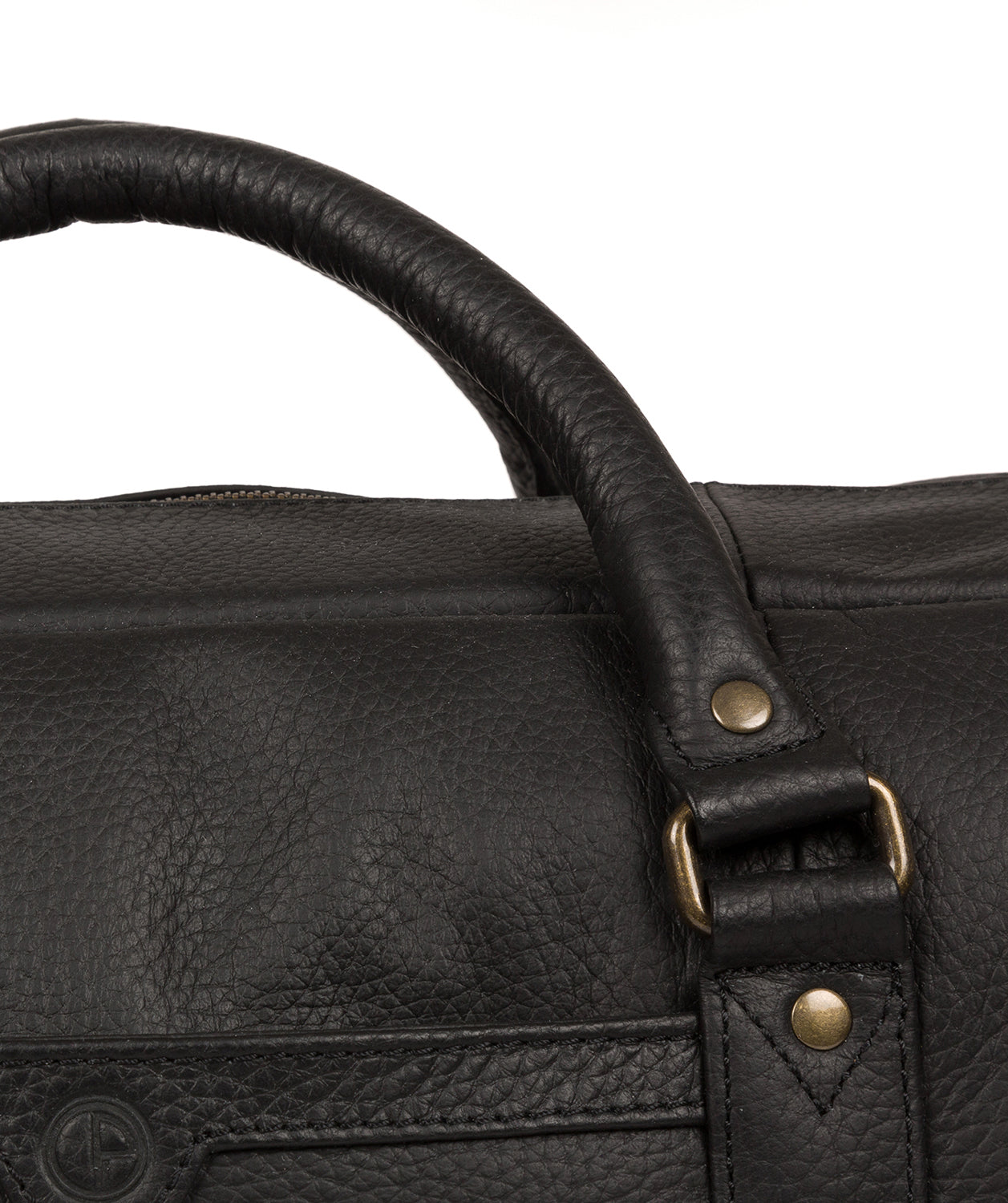 'Shackleton' Black Leather Holdall Pure Luxuries London