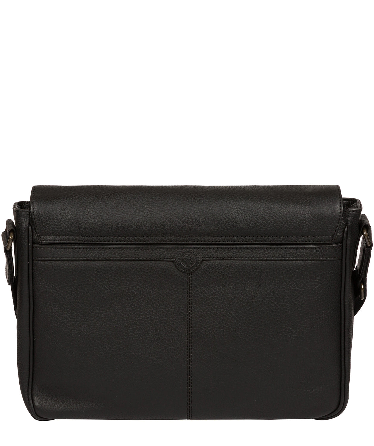 'Keats' Black Leather Messenger Bag image 3