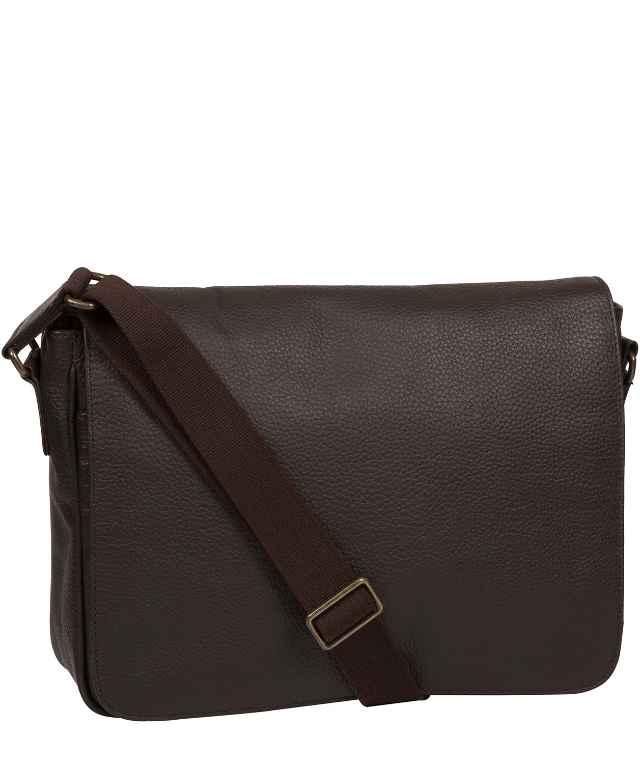 'Keats' Brown Leather Messenger Bag Pure Luxuries London