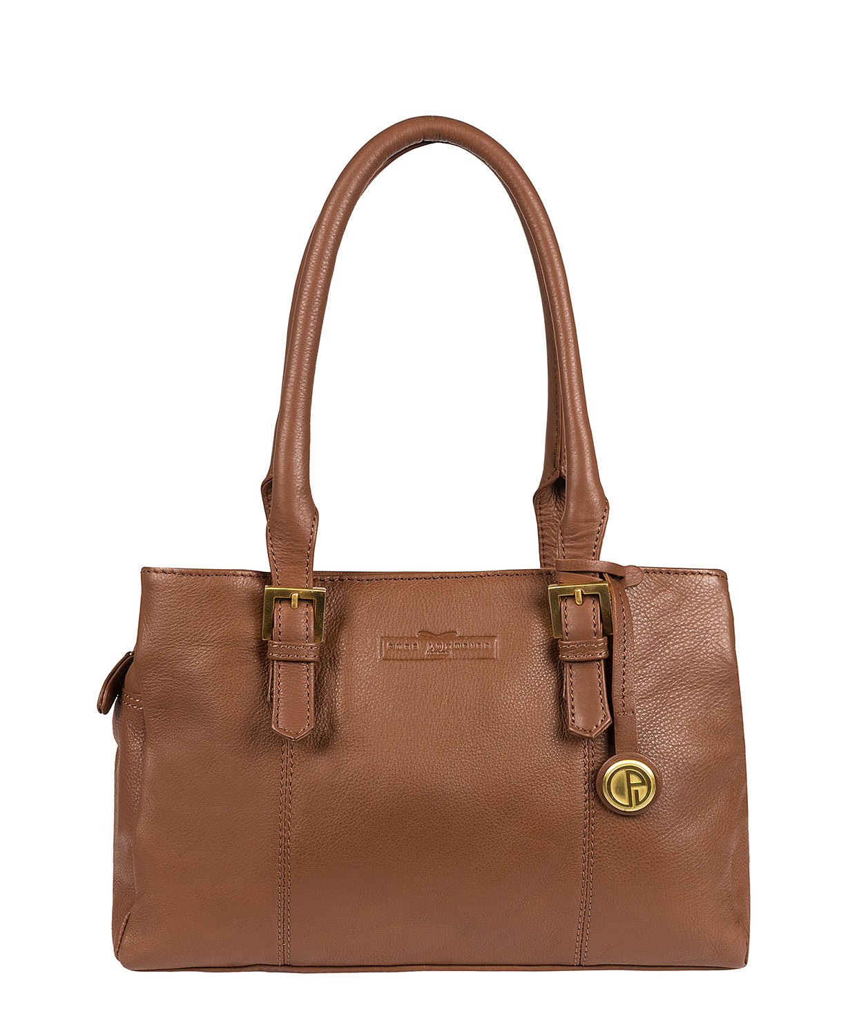 'Ayr' Tan Pebbled Cowhide Leather Handbag