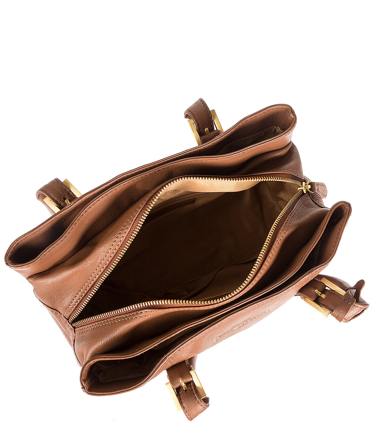 'Ayr' Tan Pebbled Cowhide Leather Handbag