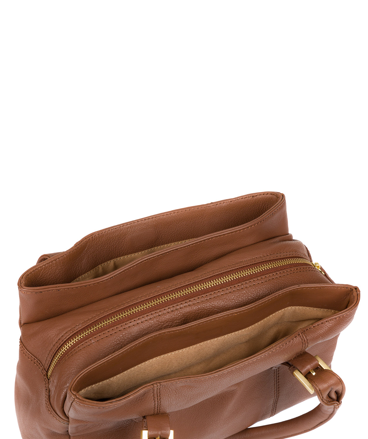 'Ayr' Tan Pebbled Cowhide Leather Handbag