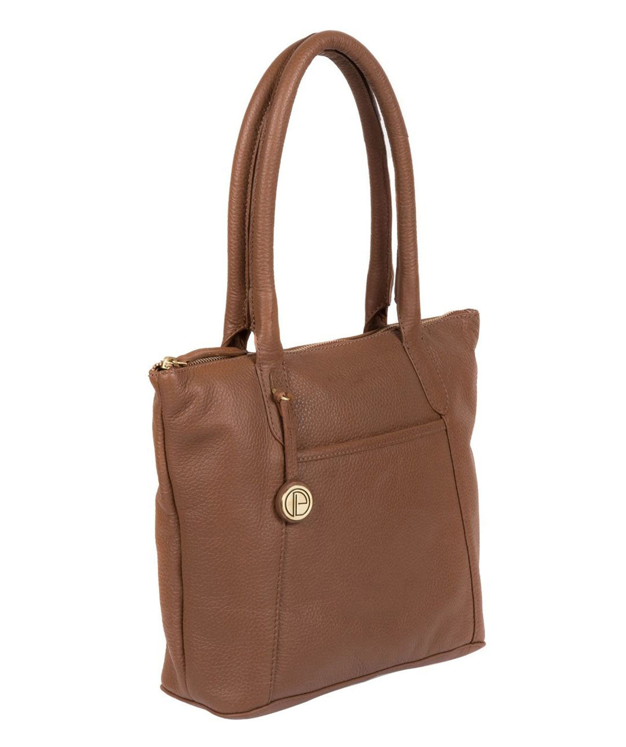 'Alnwick' Dark Tan Small Leather Tote