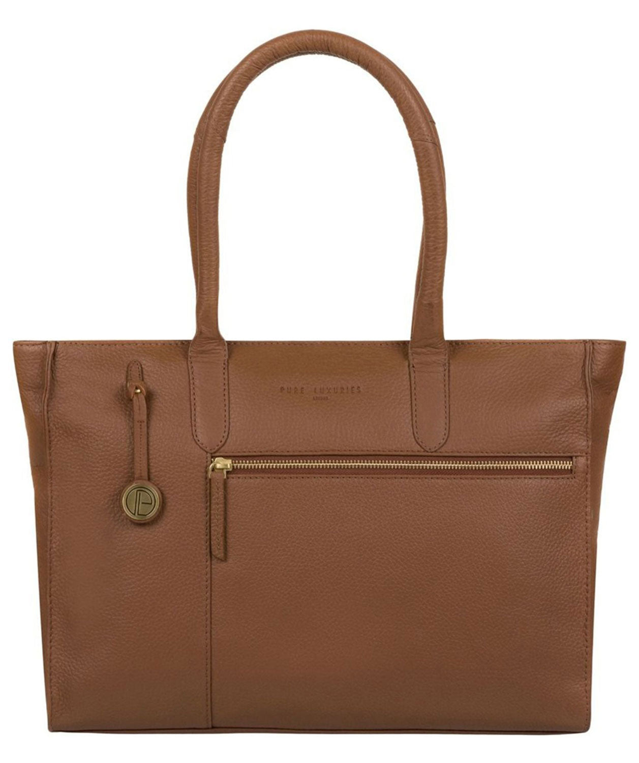 'Bexley' Dark Tan Leather Tote Bag