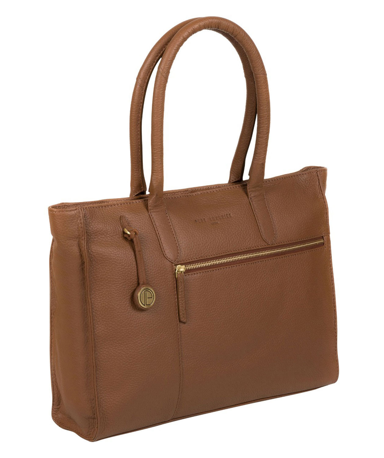 'Bexley' Dark Tan Leather Tote Bag