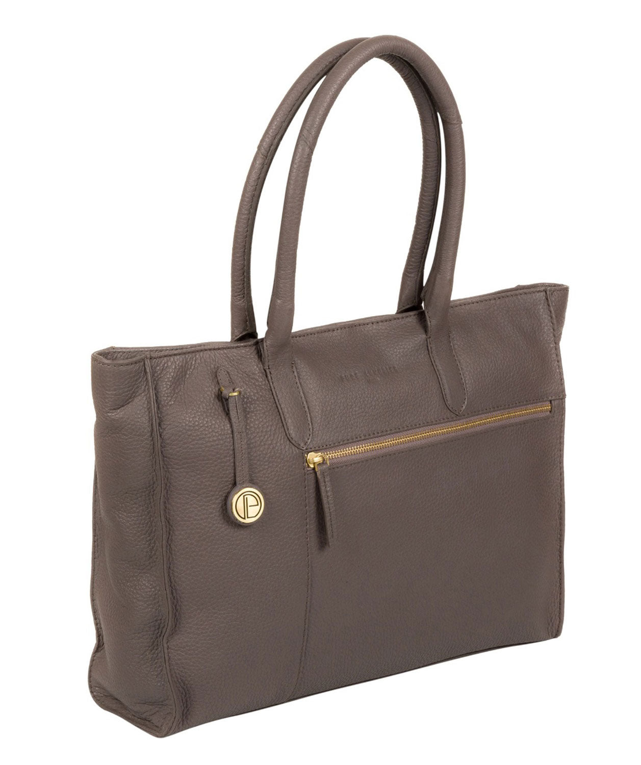 'Bexley' Grey Leather Tote Bag