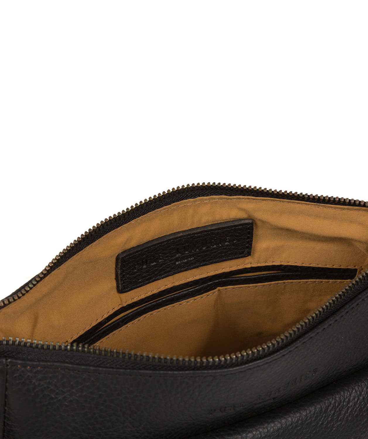 'Guildford' Black & Platinum-Coloured Detail Leather Bag