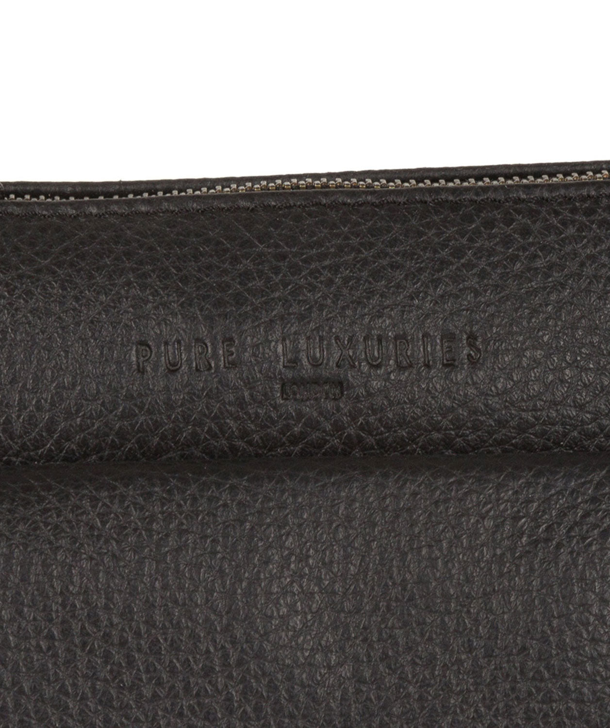 'Guildford' Black & Platinum-Coloured Detail Leather Bag