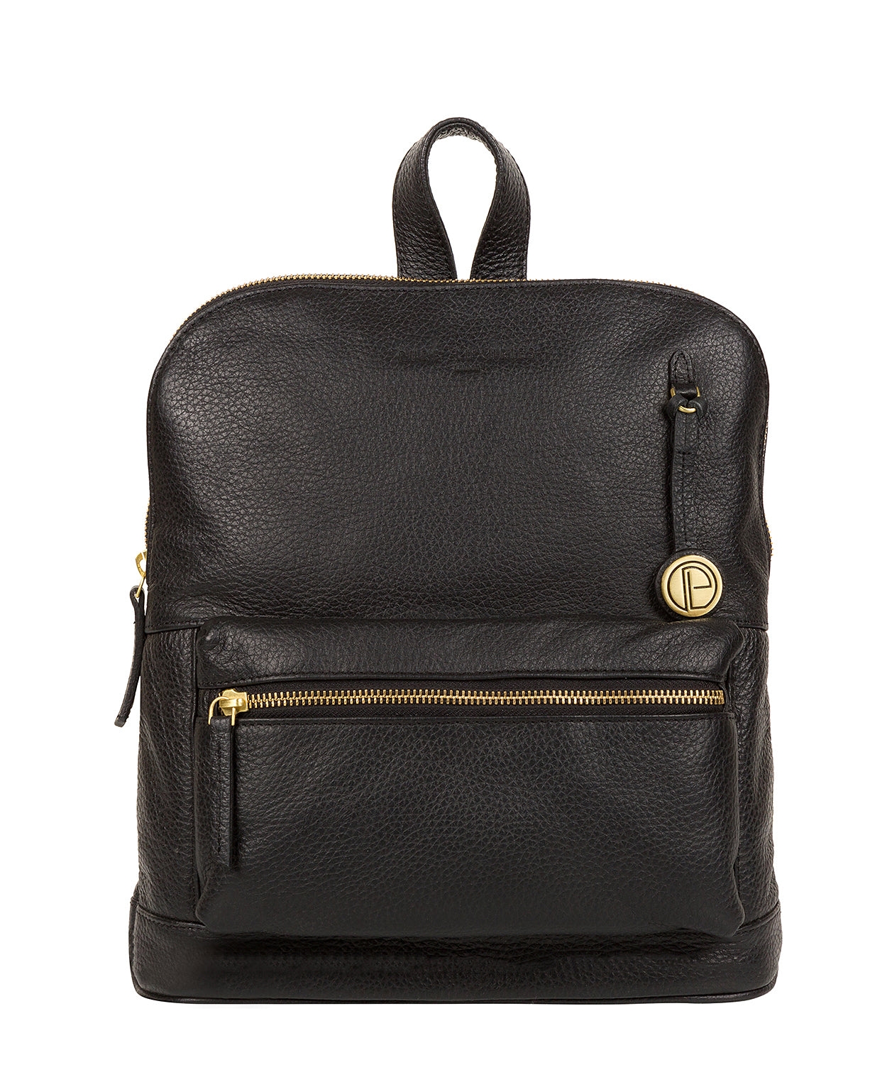 'Ingleby' Black & Gold-Coloured Detail Backpack