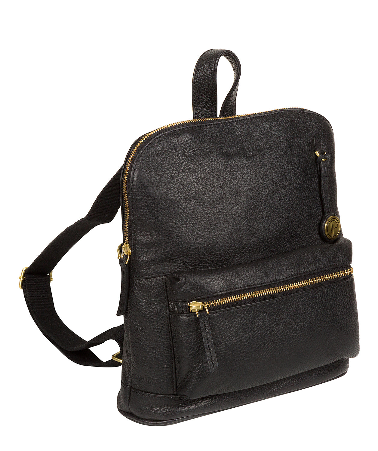 'Ingleby' Black & Gold-Coloured Detail Backpack