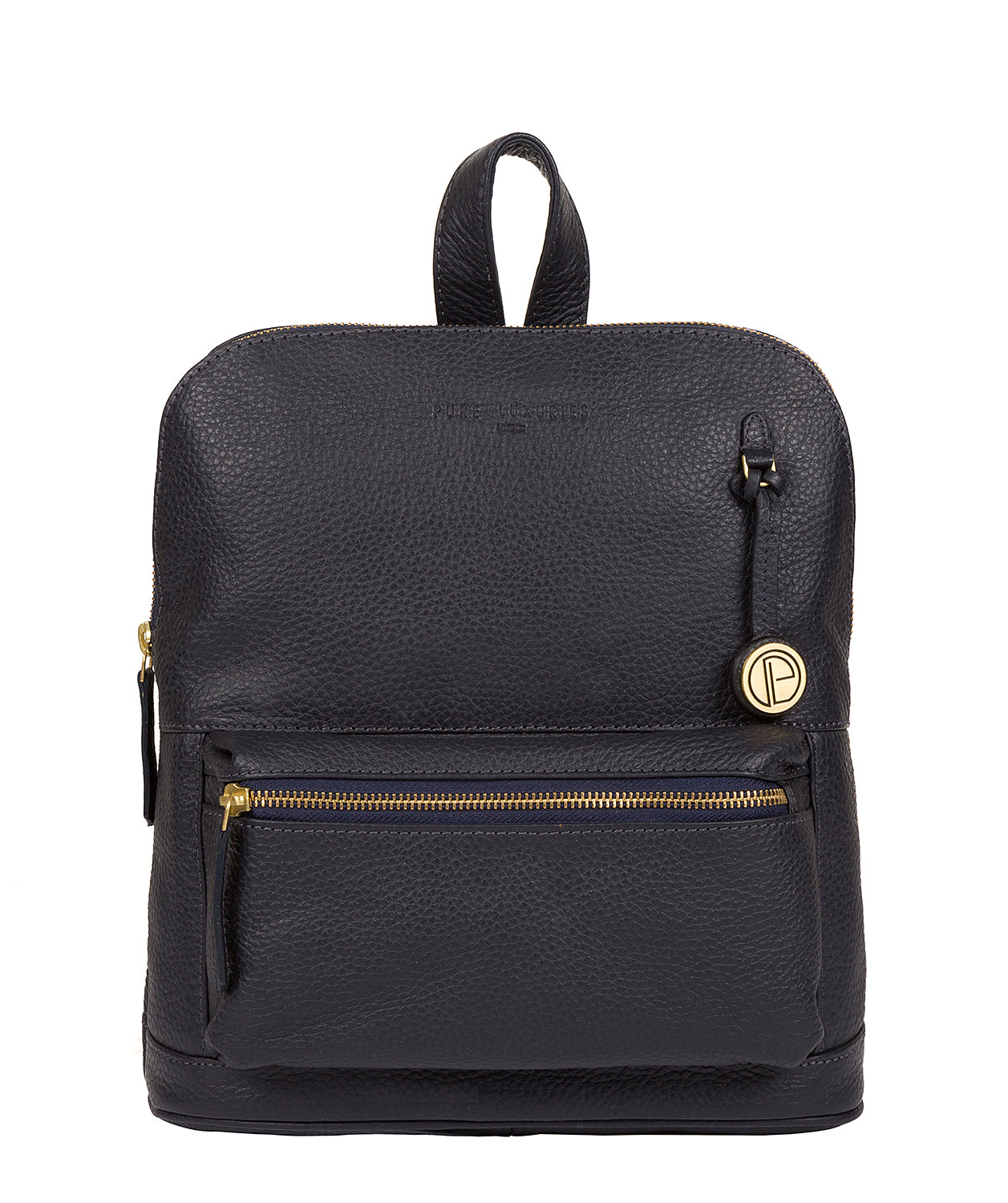 'Ingleby' Navy Leather Backpack