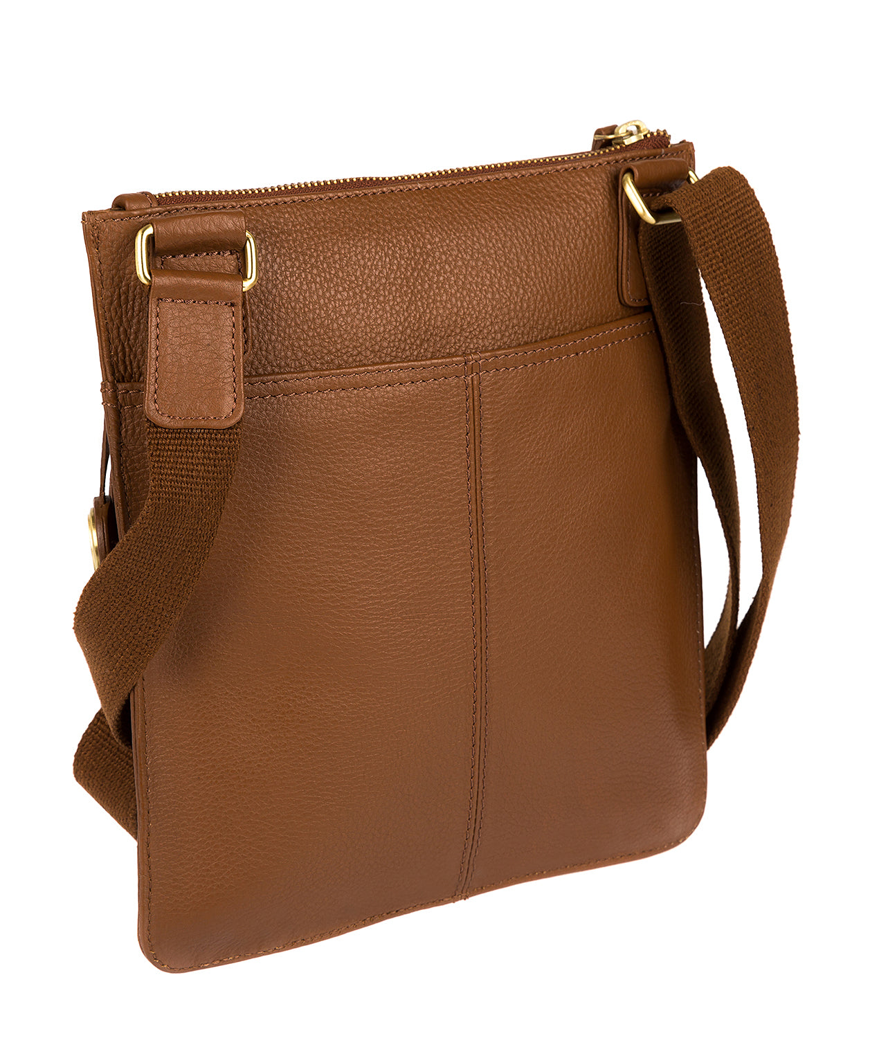 'Jarrow' Tan & Gold-Coloured Detail Bag