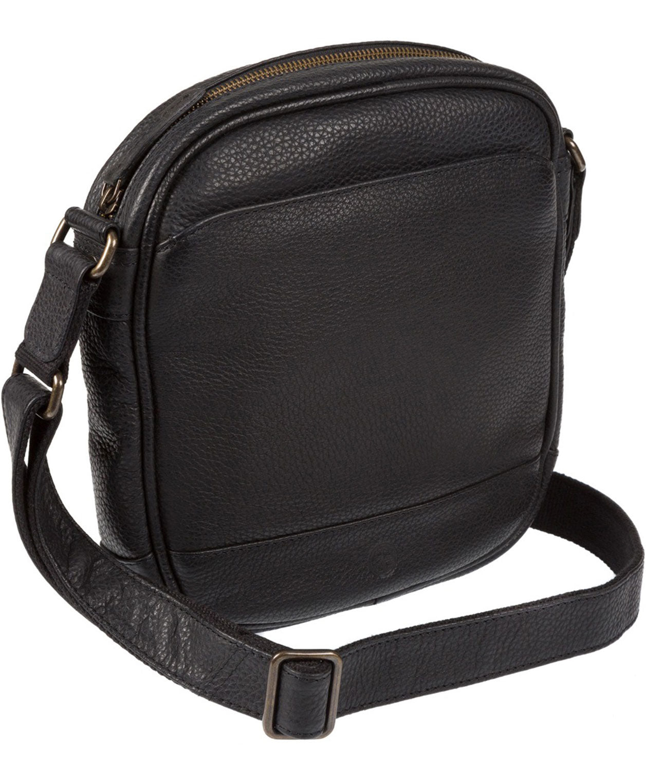 'Flighty' Black Leather Cross Body Bag