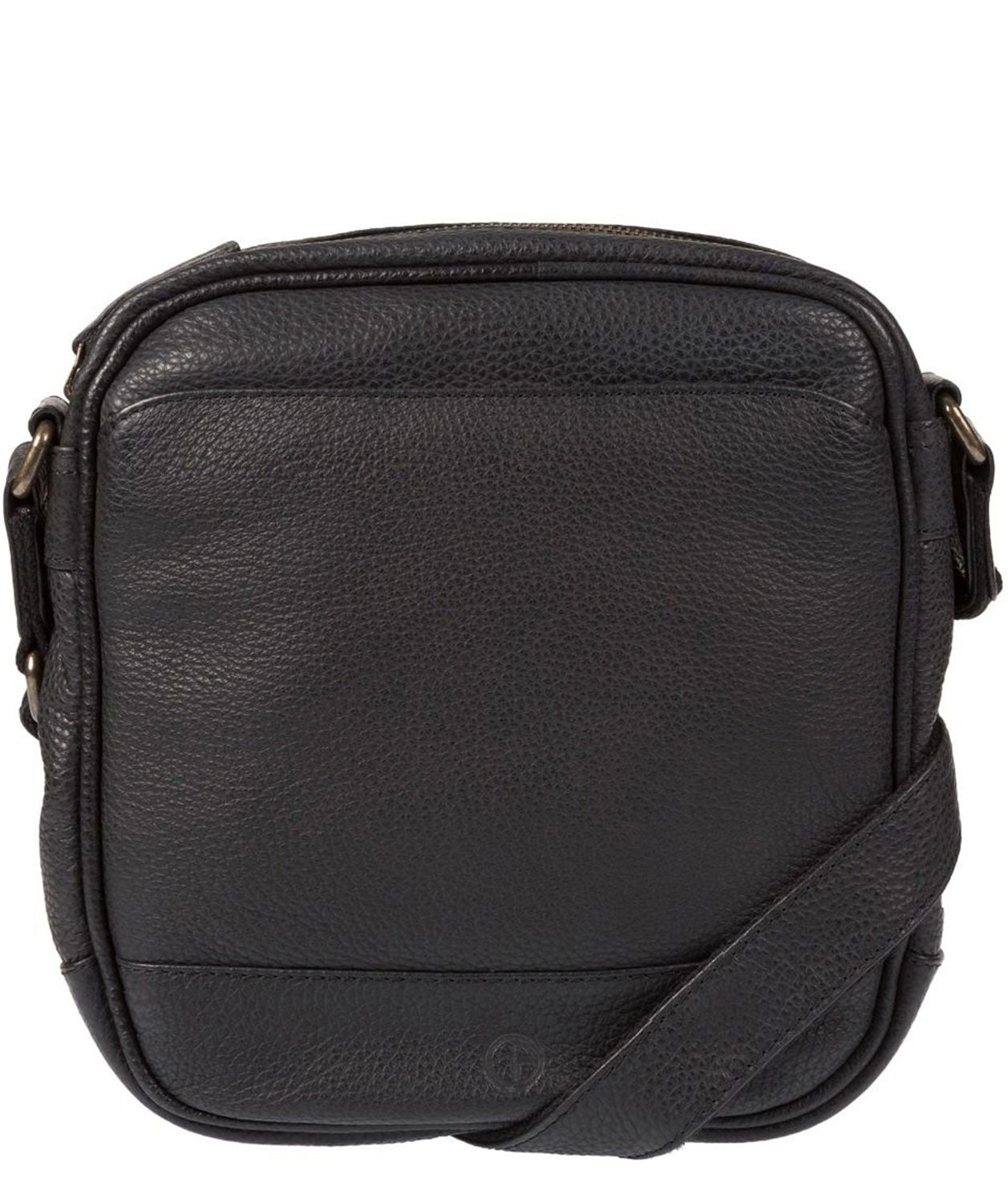 'Flighty' Black Leather Cross Body Bag