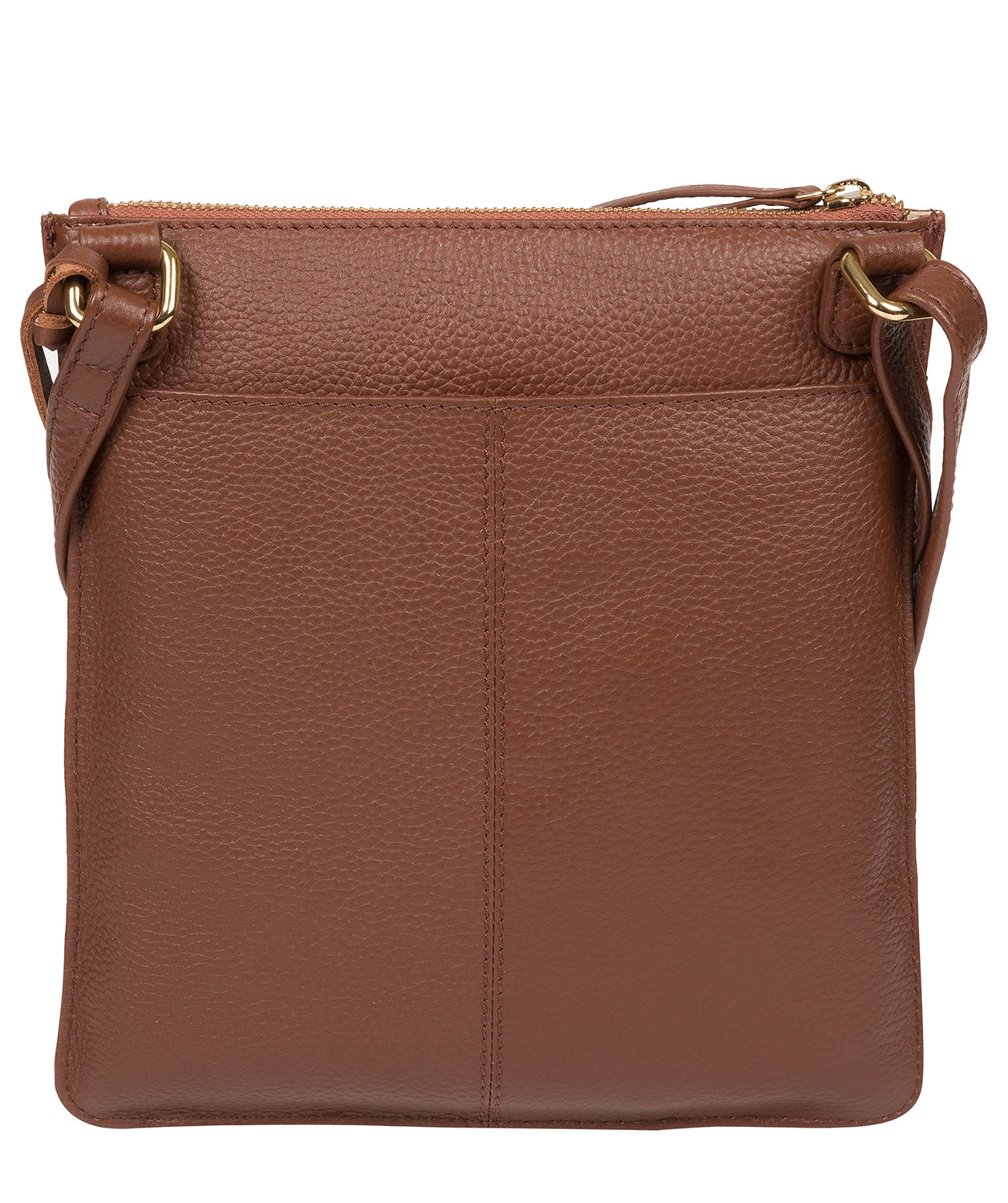 'Topaz' Dark Tan Leather Cross Body Bag Pure Luxuries London