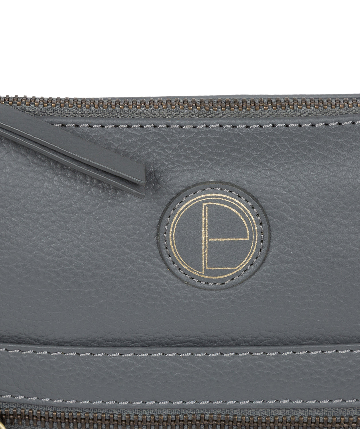 'Topaz' Grey Leather Cross Body Bag Pure Luxuries London