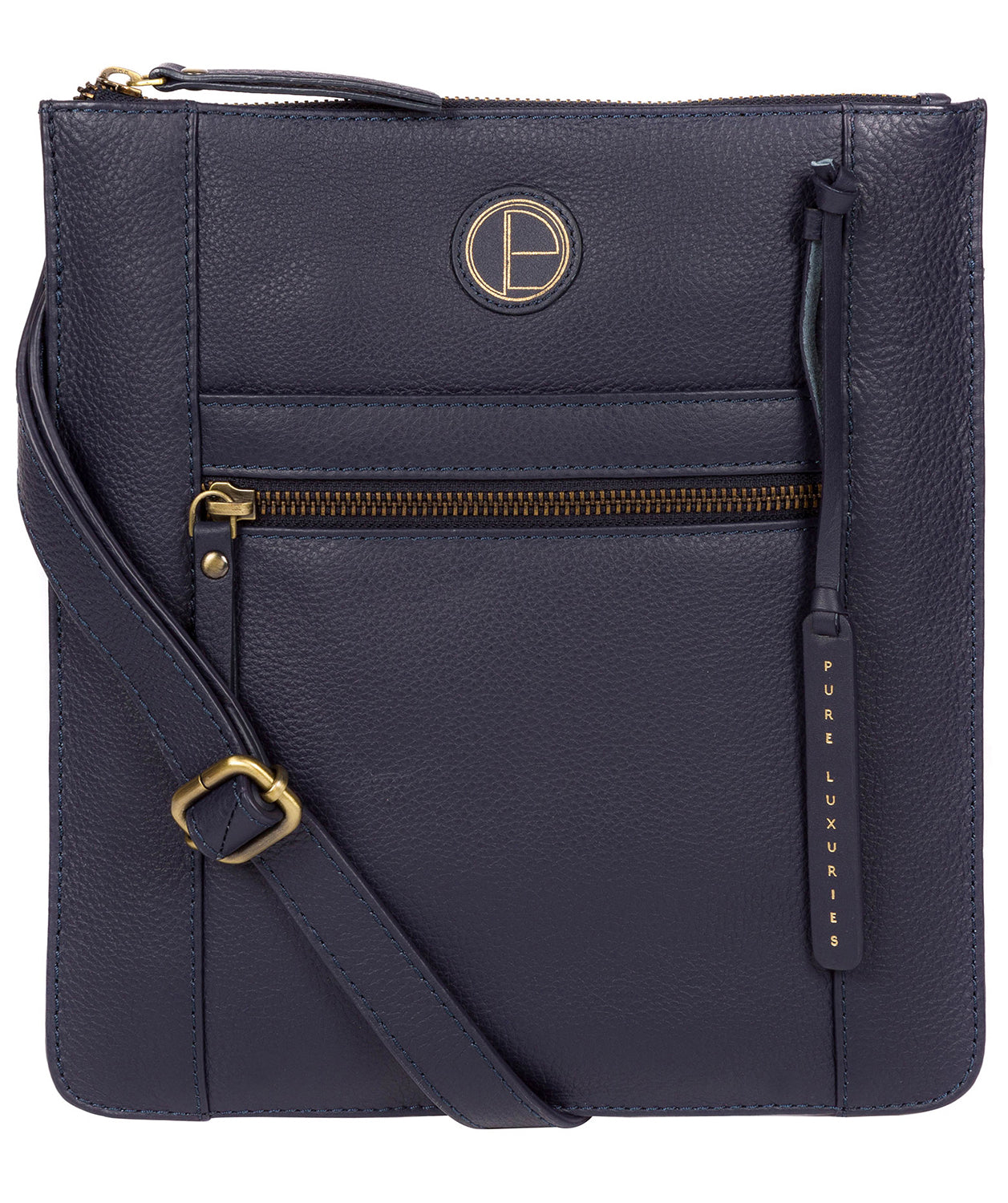 'Topaz' Navy Leather Cross Body Bag image 1