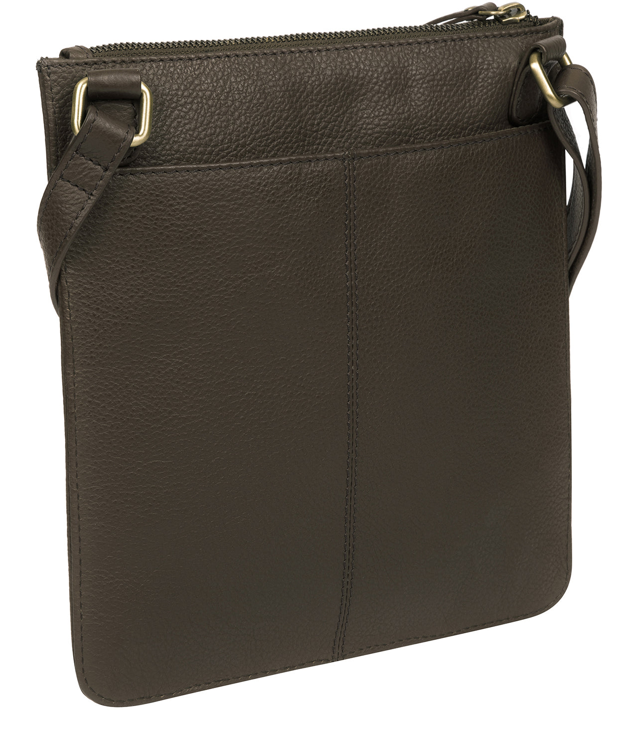 'Topaz' Olive Leather Cross Body Bag Pure Luxuries London