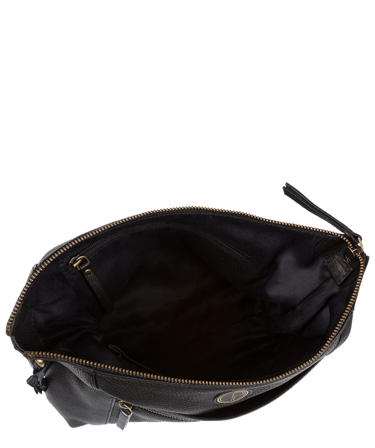 'Sequoia' Black Leather Shoulder Bag