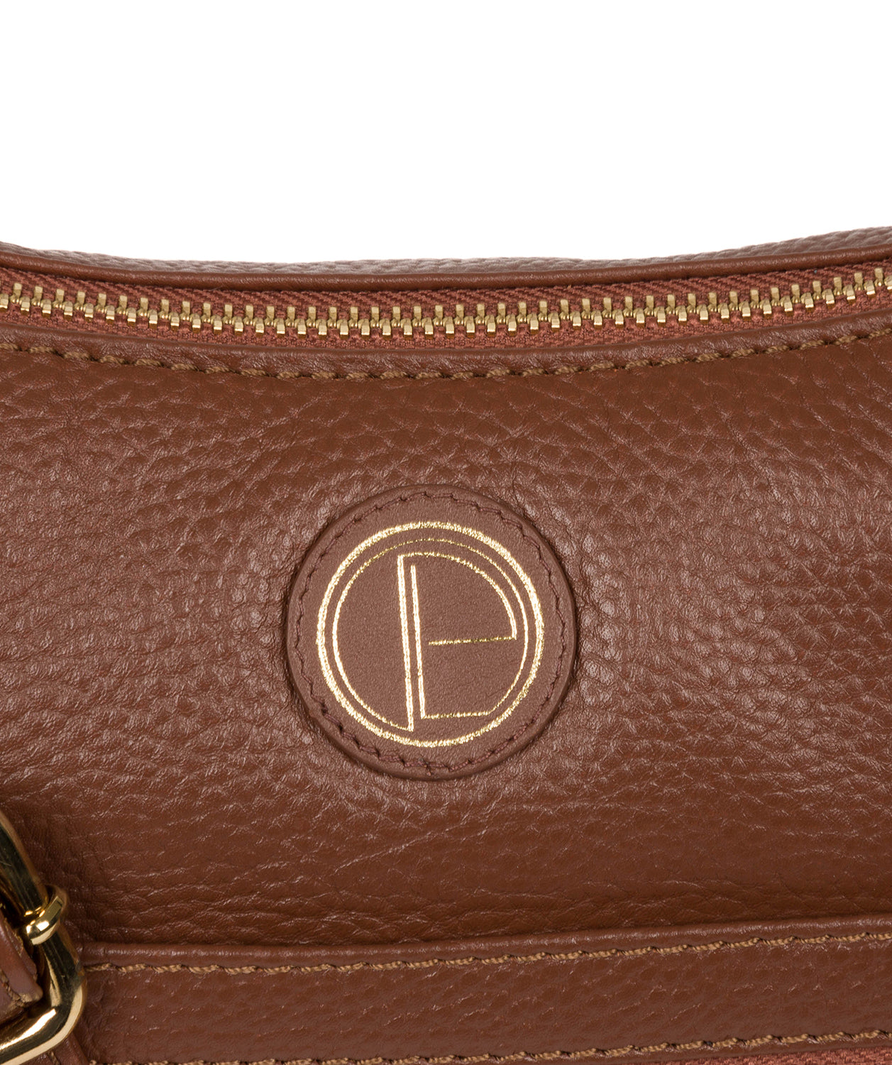 'Sequoia' Dark Tan Leather Shoulder Bag Pure Luxuries London