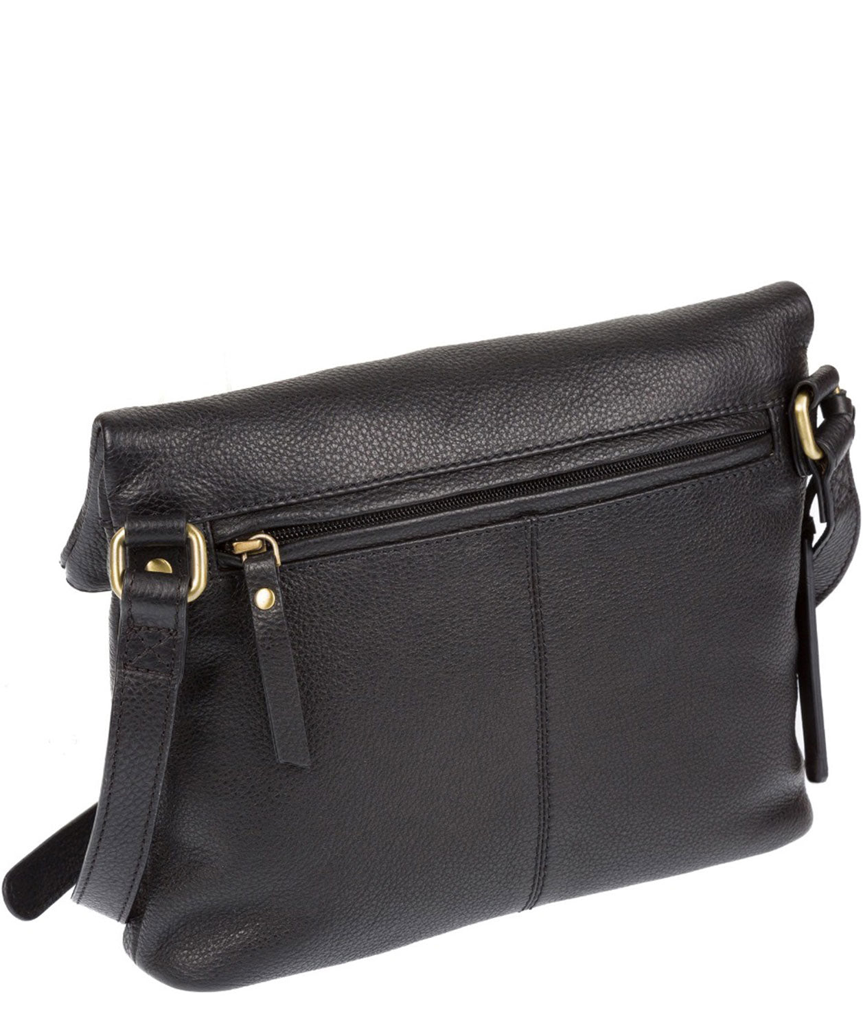 'Korin' Black Leather Cross Body Bag