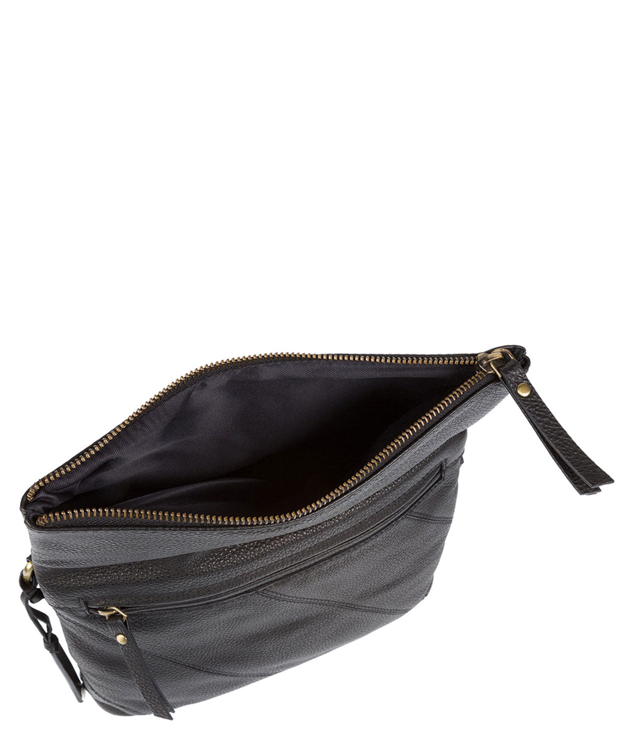 'Korin' Black Leather Cross Body Bag