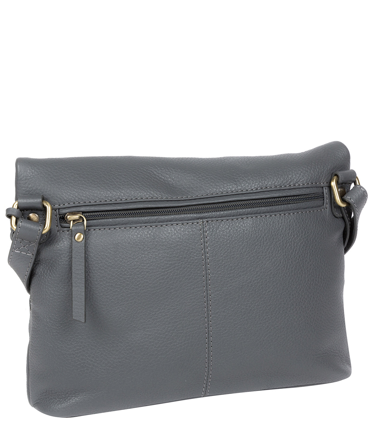 'Korin' Grey Leather Cross Body Bag Pure Luxuries London