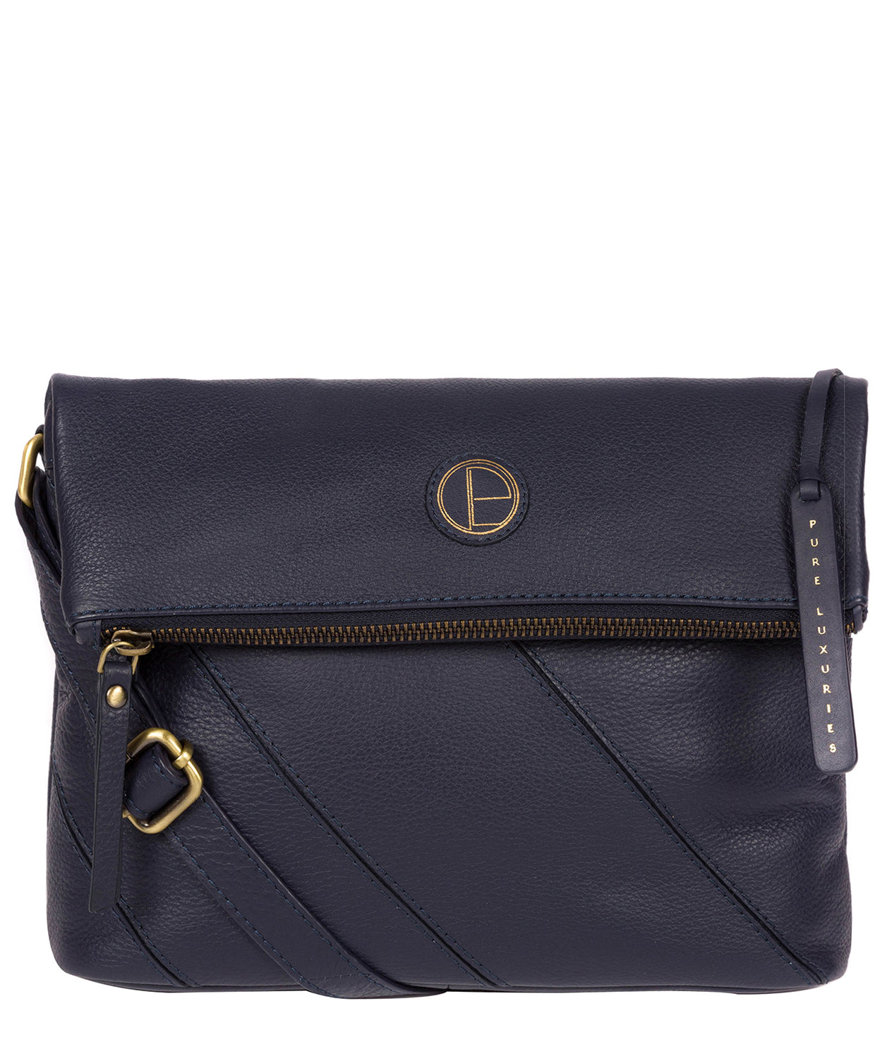 'Korin' Navy Leather Cross Body Bag image 1