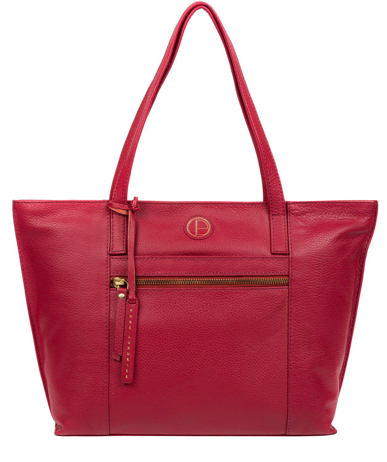 'Skye' Red Leather Tote Bag Pure Luxuries London