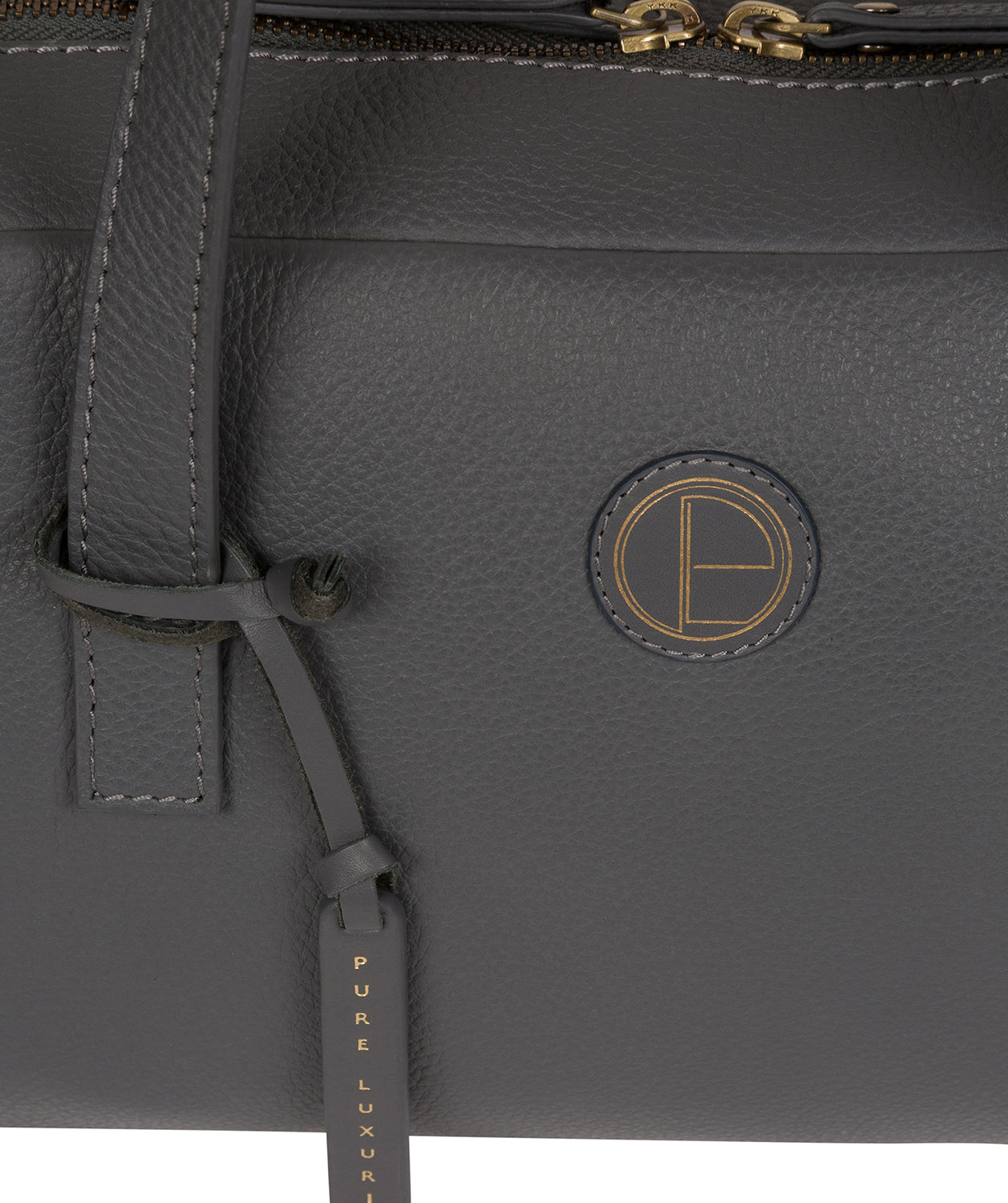 'Pitunia' Grey Leather Handbag Pure Luxuries London