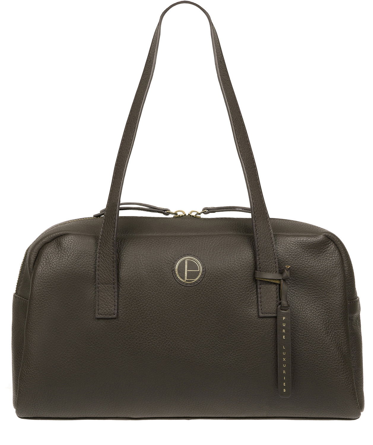 'Pitunia' Olive Leather Handbag Pure Luxuries London