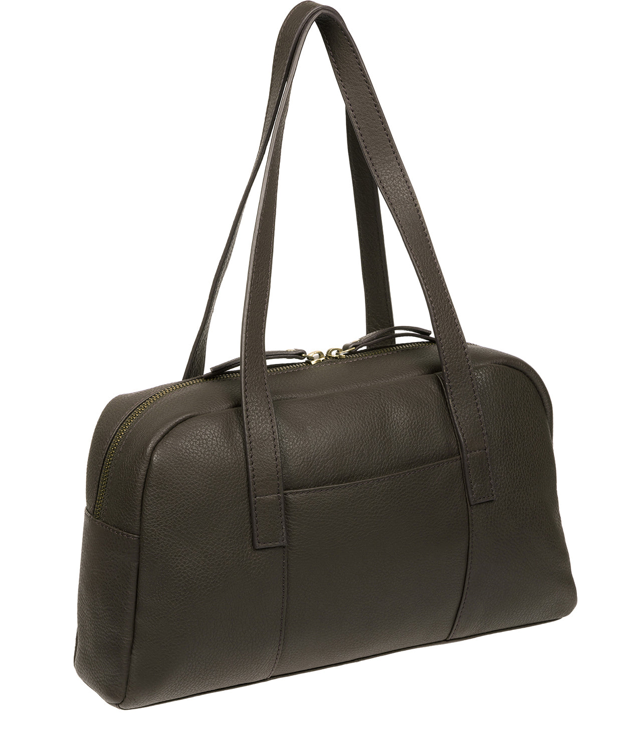 'Pitunia' Olive Leather Handbag Pure Luxuries London