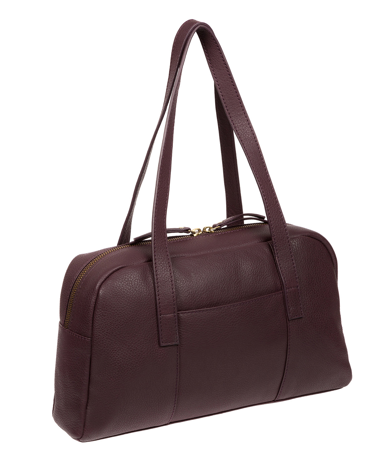 'Pitunia' Plum Leather Handbag Pure Luxuries London