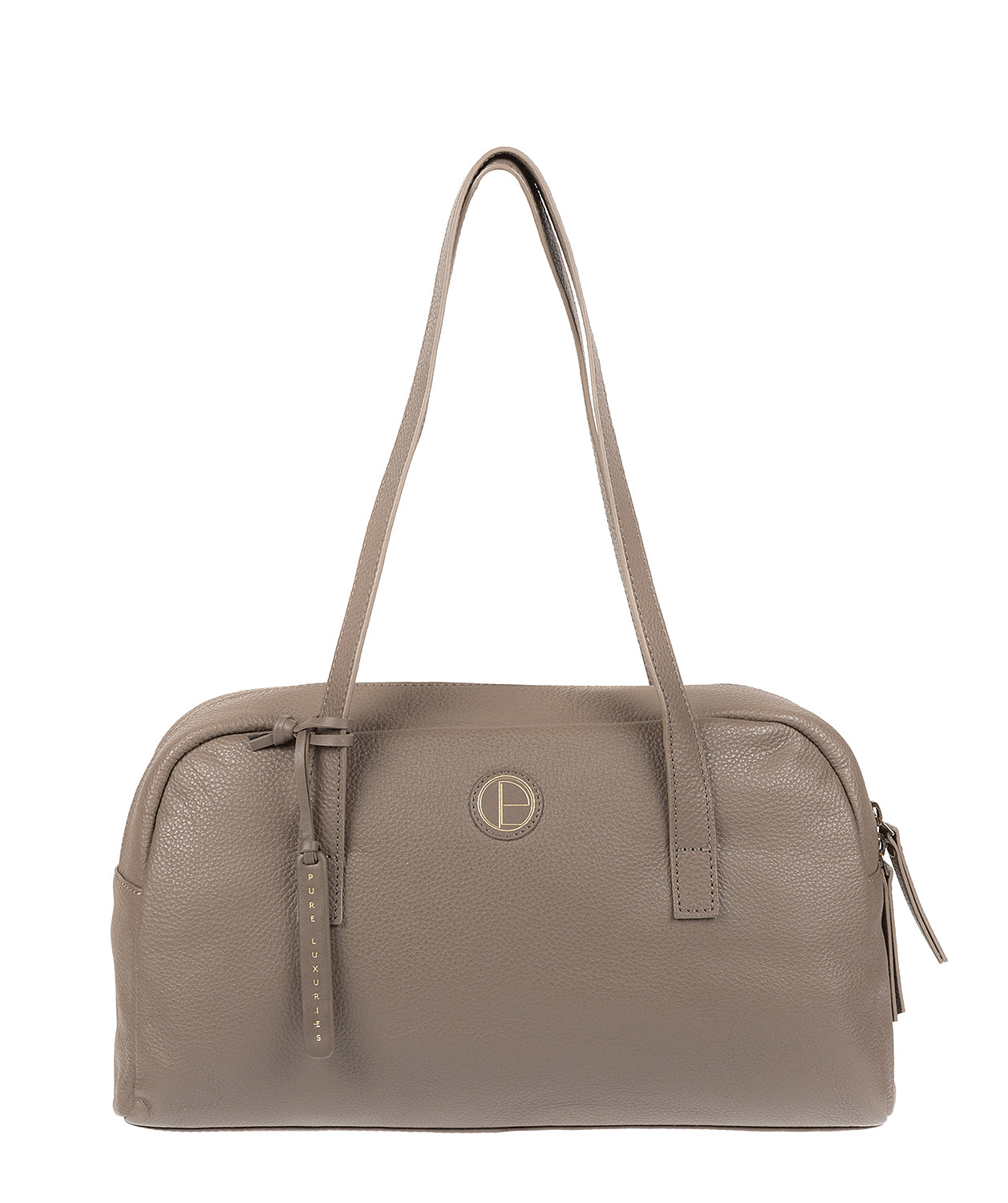 'Pitunia' Taupe Leather Handbag