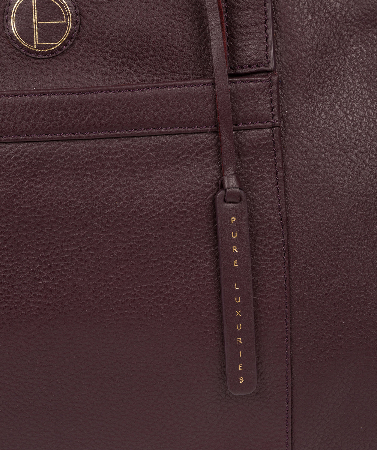 'Dusk' Plum Leather Shoulder Bag image 5